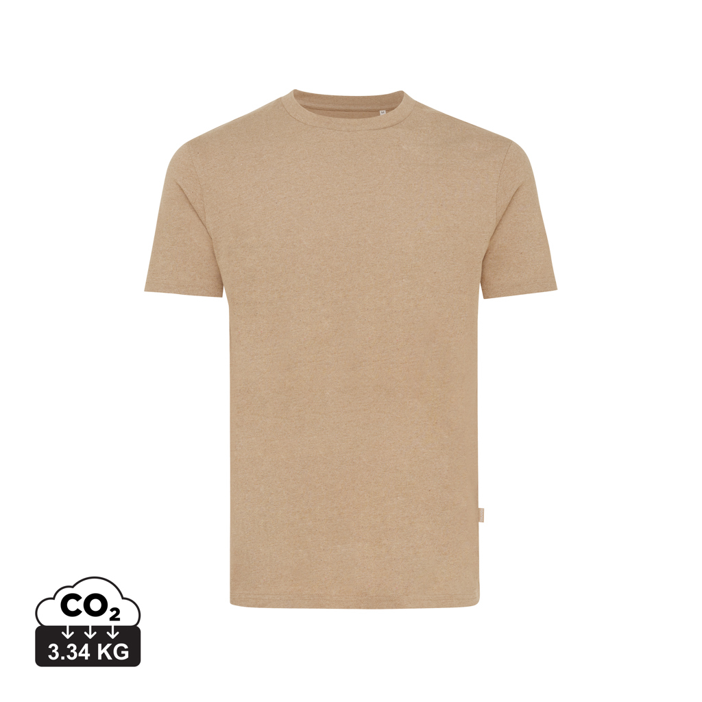 T-shirt promotionnel unisexe coton non teinté 180g Iqoniq Manuel heather brown